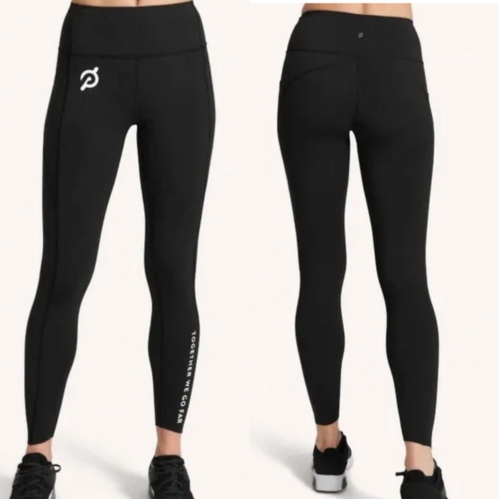Peloton Women's Standard Essential Tulip Hem Legging High-rise Black Small